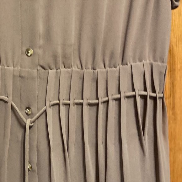 Isaac Mizrahi flowy brown short sleeve dress, size S - Picture 5 of 10